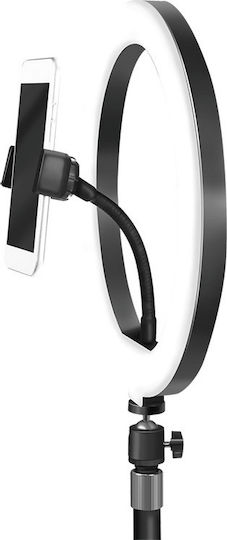 LogiLink Ring Light 25cm με Επιτραπέζια Βάση Στήριξης και Βάση για Κινητό