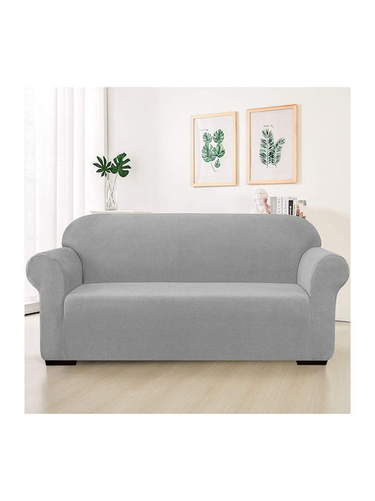 Bazaar247 Elastic Cover for Two Seater Sofa Grey 1pcs