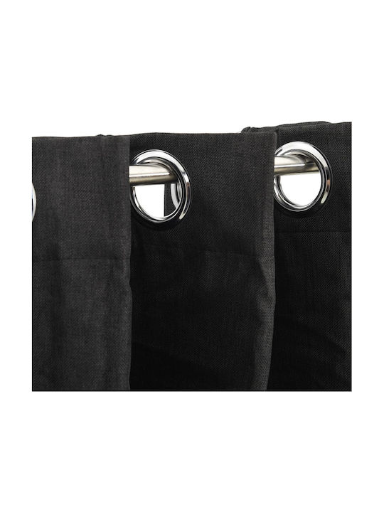 vidaXL Set Perdele Opace Cu Capse Antracit 140x175cm