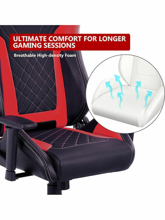 Eureka Ergonomic Onex Gx5 Scaun Gaming Din piele ecologică cu Brațe Reglabile Negru/Roșu