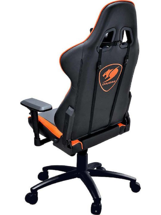 Armor Scaun Gaming Din piele ecologică cu Brațe Reglabile Portocaliu