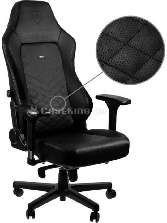 Noblechairs Hero Καρέκλα Gaming Δερματίνης με Ρυθμιζόμενα Μπράτσα Μαύρη