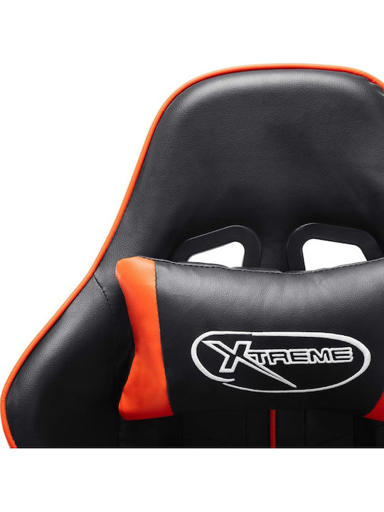 vidaXL 20508 Καρέκλα Gaming Δερματίνης με Ρυθμιζόμενα Μπράτσα Πορτοκαλί