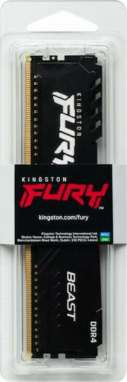 Kingston Fury Beast DDR4 128GB RAM with 4x32GB Modules and Speed 3600 for Desktop