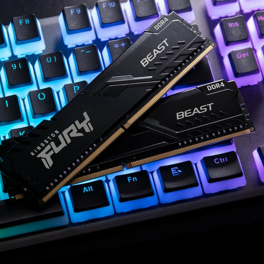 Kingston Fury Beast DDR4 128GB RAM with 4x32GB Modules and Speed 3600 for Desktop