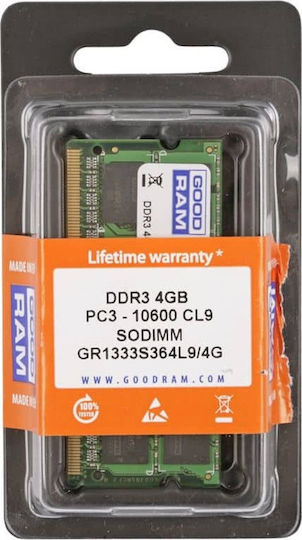 GoodRAM DDR3 with Module 1x4GB and Speed 1333 for Laptop