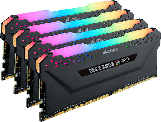 Corsair Vengeance RGB Pro 64GB DDR4 RAM cu 4 module (4x16GB) și