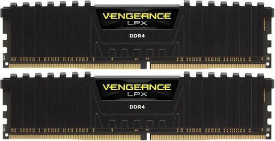 Corsair Vengeance LPX DDR4 8GB RAM με 2x4GB Modules και Ταχύτητα 2400 για Desktop