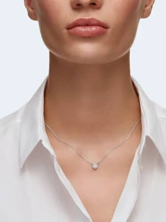 Swarovski Attract Round Κολιέ Μονόπετρο