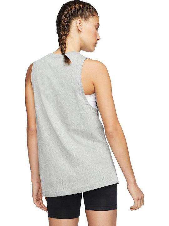 Nike Damen Sportlich Baumwolle Bluse Langärmelig Gray