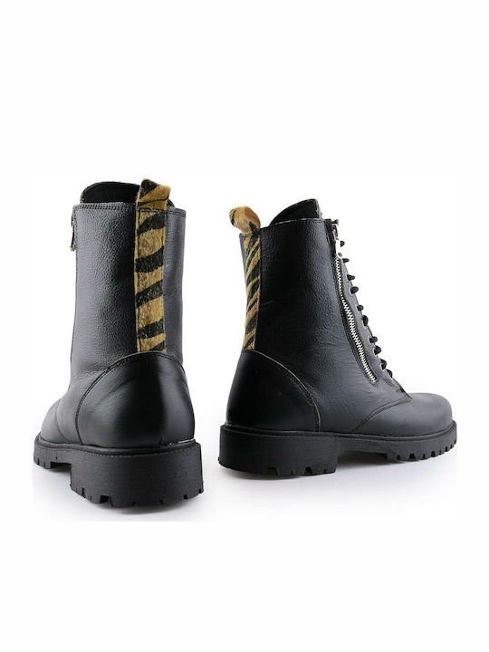 Leather Women's Ankle Boots Black