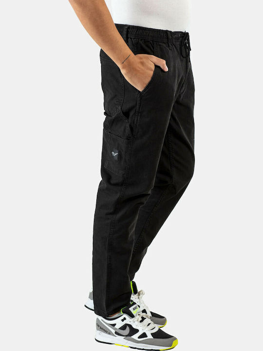 Reflex Easy Trousers Cargo Elastic in Tapered Line Black