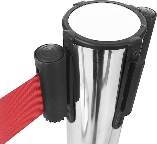 vidaXL Safety Barrier Post Red Inox 4 pieces 149576