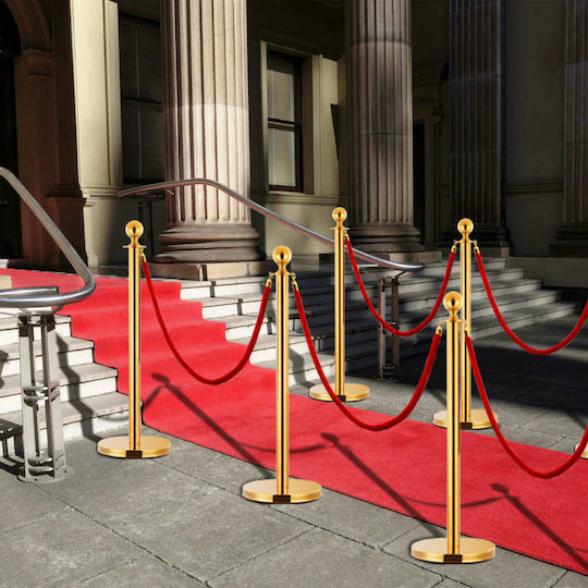 vidaXL Safety Barrier Post Gold 3 pieces Height 150cm 145730