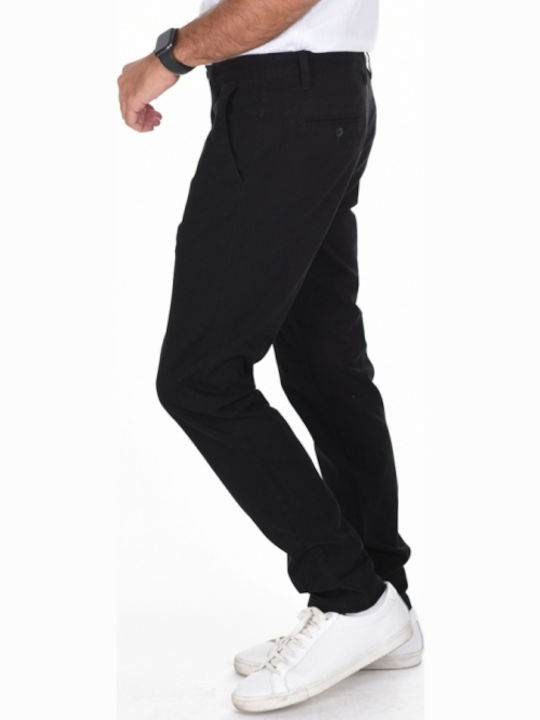 Hose Chino Elastisch Schwarz