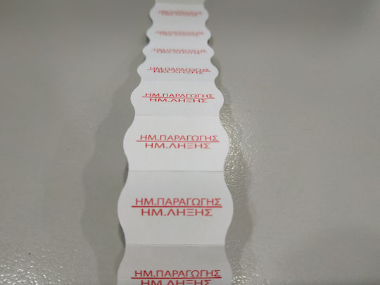 ICS Production Expiry Date 1000 Self-Adhesive Label Rolls for Label Printer 26x16mm 1pcs