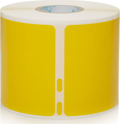 Dymo 99014 220 Self-Adhesive Label Rolls for Label Printer Black-Yellow 101x54mm 1pcs