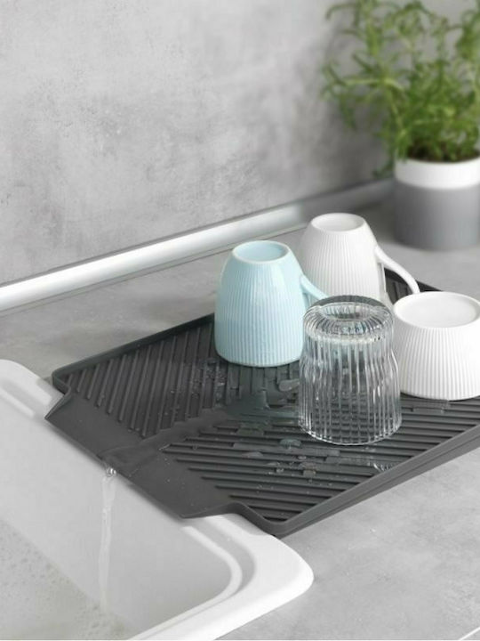 Wenko Linea Suprafață de Uscare Plastic Gri 40x30x3cm