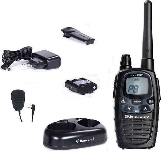 Midland G7 Pro Wireless Transceiver PMR 3W with Monochrome Screen
