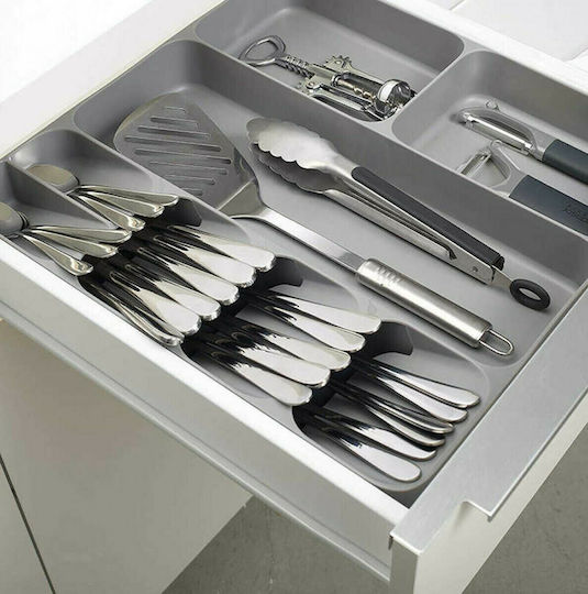 Tăvi Pentru Tacâmuri De Sertar Din Plastic 37x36x5cm Gri