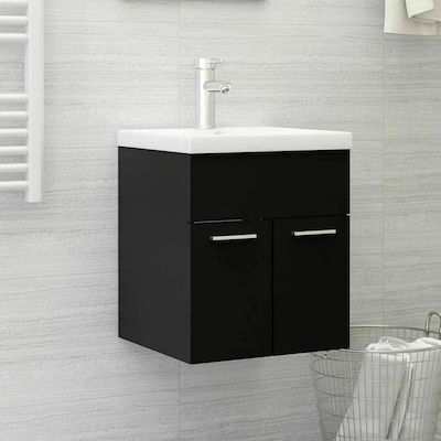 vidaXL Cabinet de baie fără chiuvetă L41xl38.5xH46cm Negru
