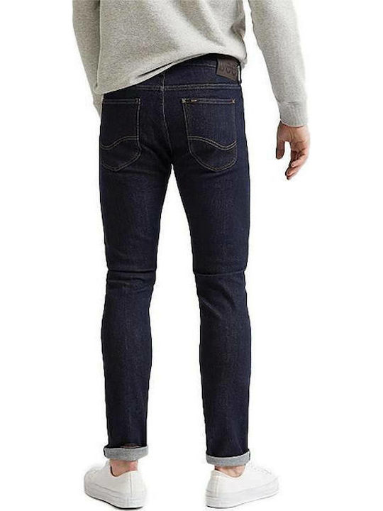 Luke Pantaloni De Blugi Elastic Slim Tapered Fit Albastru