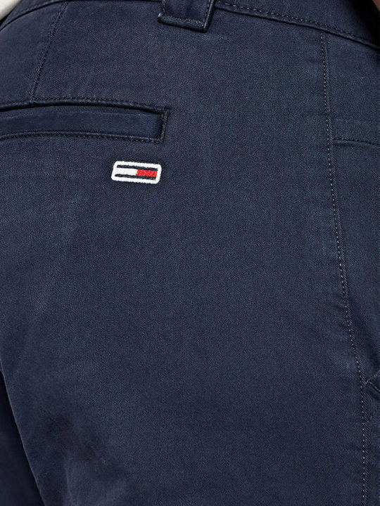 Scanton Παντελόνι Chino Ελαστικό σε Slim Εφαρμογή Navy Μπλε