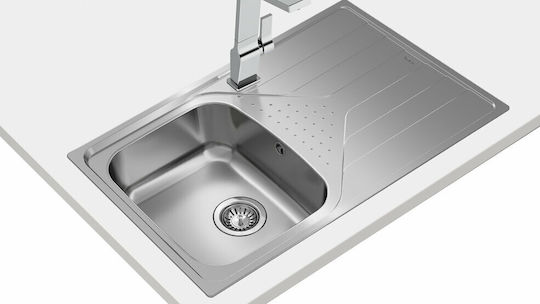 Teka Universe 45 T-XP 1B 1D Ένθετος Inox Σατινέ Μ79xΠ50cm Ασημί