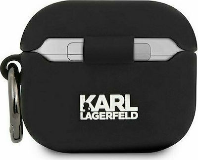 Karl Lagerfeld Choupette Silicone Case with Keychain Black for Apple AirPods 3