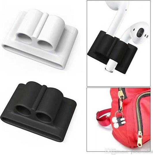 Anti-Lost Silicone Halterung in Weiß Farbe für Apple AirPods 1 / AirPods 2