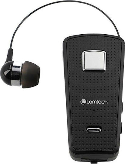 Lamtech LAM000476 In-ear Bluetooth Handsfree Ακουστικό Πέτου Μαύρο