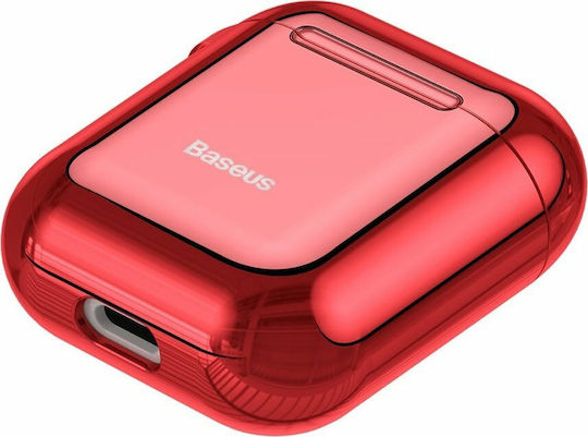 Baseus Shining Калъф Силикон в Червен цвят за Apple AirPods 1 / AirPods 2
