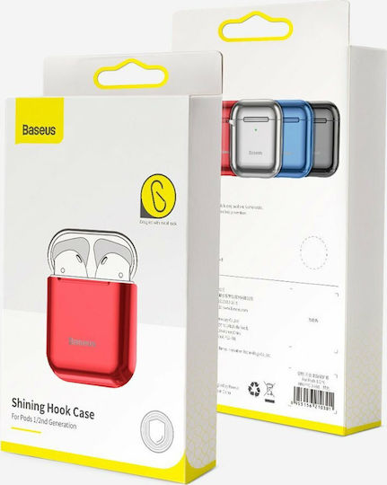 Baseus Shining Калъф Силикон в Червен цвят за Apple AirPods 1 / AirPods 2