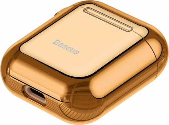 Baseus Shining Θήκη Σιλικόνης σε Χρυσό χρώμα για Apple AirPods