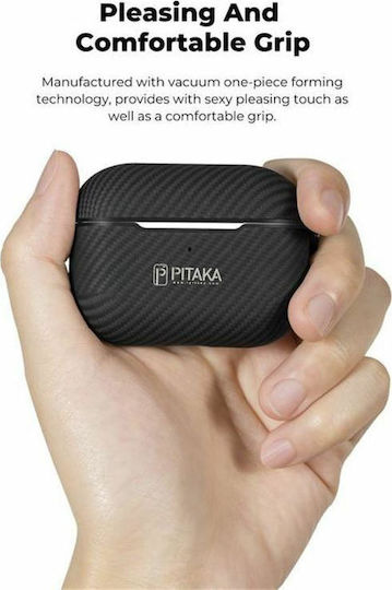 Pitaka AirPal Mini Pro Θήκη Σιλικόνης με Γάντζο σε Μαύρο χρώμα για Apple AirPods Pro