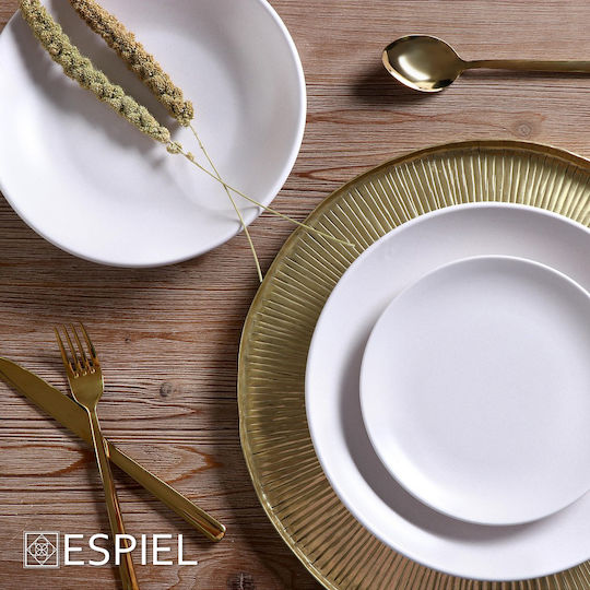 Espiel Terra Matt Πιάτο Γλυκού Κεραμικό Κρεμ με Διάμετρο 19cm