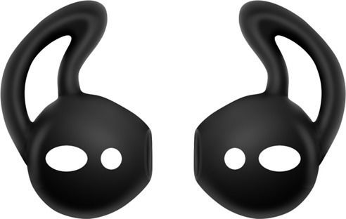 FoneFX Hülle Silikon mit Haken in Schwarz Farbe für Apple AirPods 1 / AirPods 2