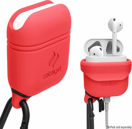 Catalyst Waterproof Case Silicone with Hook Coral for Apple AirPods 1 / AirPods 2