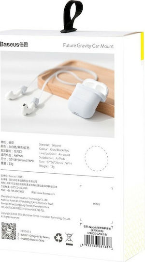 Baseus S Case Silicone Protective Box Satz in Gray Farbe für Apple AirPods 1 / AirPods 2