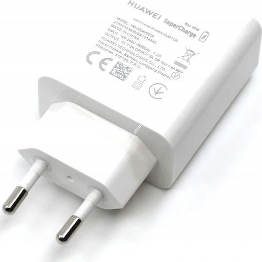 Huawei Ladegerät ohne Kabel mit USB-A Anschluss 40W SuperCharge Weißs (HW-100400E00 Bulk)