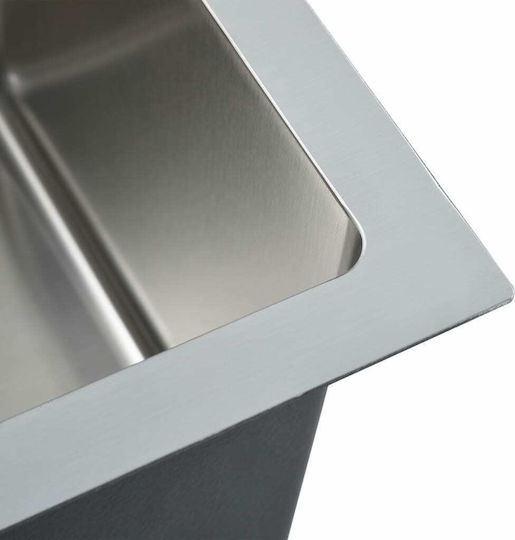 vidaXL Drop-In Sink Inox Satin W70xD44cm Silver