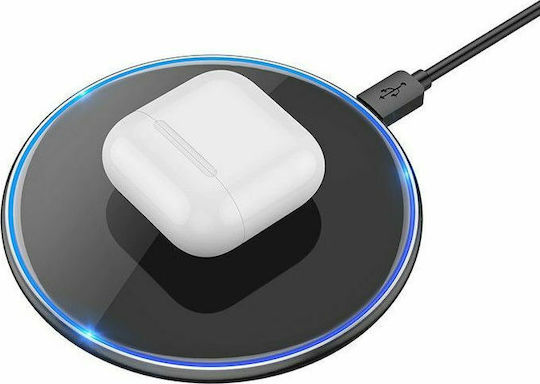 Hoco Ασύρματος Φορτιστής (Qi Pad) 15W Μαύρος (CW6 Pro Easy)