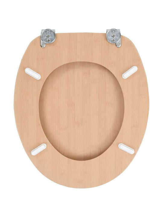 vidaXL Capac WC Lemn 43.7x37.8cm Bej
