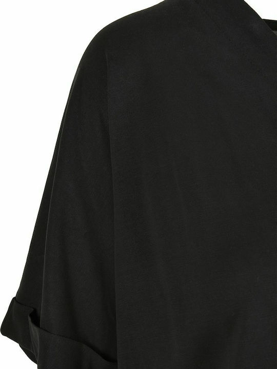 De Damă Mâneca scurta Short întreg Negru
