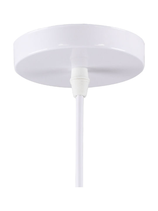 GloboStar Cube Pendant Light White Grid with Socket E27 25x25x25cm