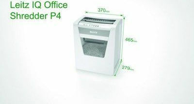 Leitz Καταστροφέας Εγγράφων IQ Home Office P4 Cross Cut 10 Φύλλων με Κάδο 23lt
