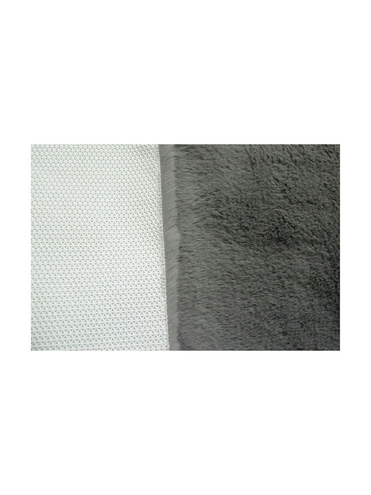 Newplan Puffy Anti-slip Rug Rectangular Shaggy Furry FC7A Dark Grey