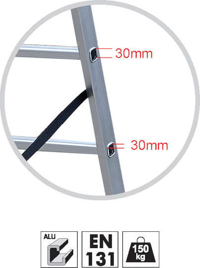 GeHock Aluminum Double Staircase 2x12