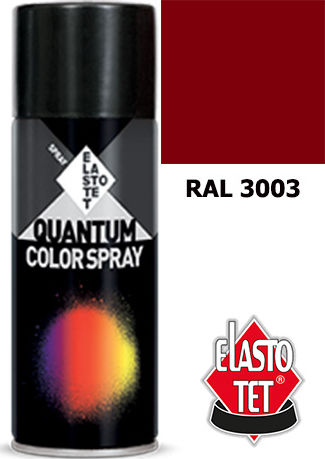Elastotet Σπρέι Βαφής Quantum Ακρυλικό με Μεταλλικό Εφέ Ruby Red RAL 3003 400ml
