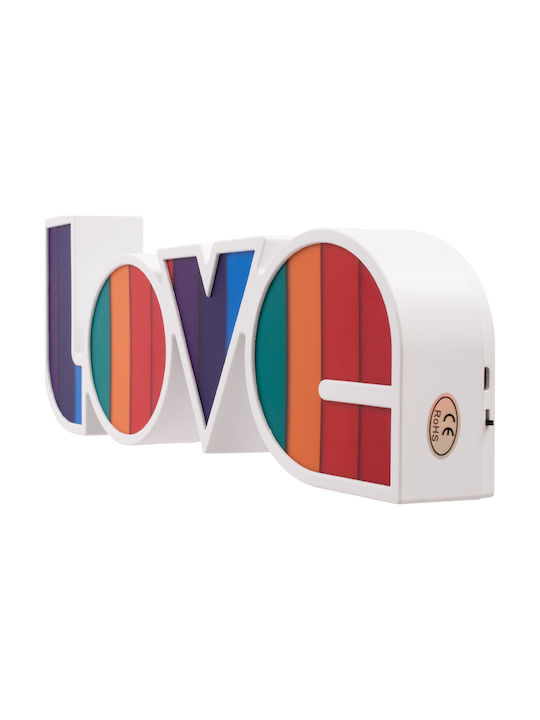 GloboStar Colors Dekorative Lampe Liebe Mehrfarbig